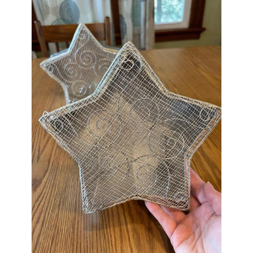 VTG Storage Basket Celestial Star Swirls 90’s Organization Wire Whimsigoth